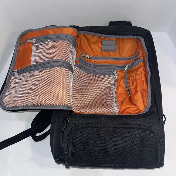 eBags EB2146-16 TLS Travel Professional Slim Laptop Backpack Black Orange - Picture 5 of 7